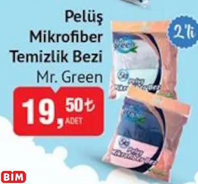 MR. GREEN PELÜŞ MİKROFİBER TEMİZLİK BEZİ
